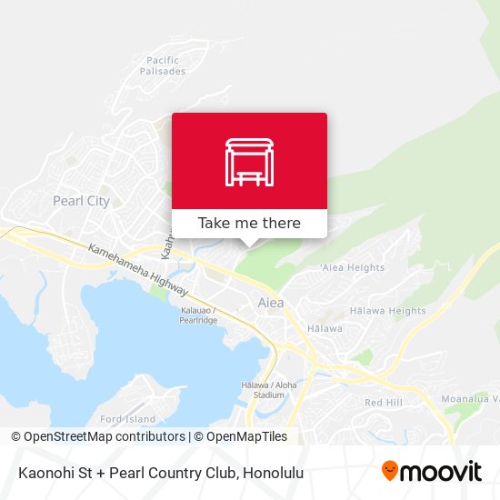 Kaonohi St + Pearl Country Club map