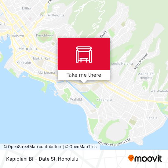 Mapa de Kapiolani Bl + Date St