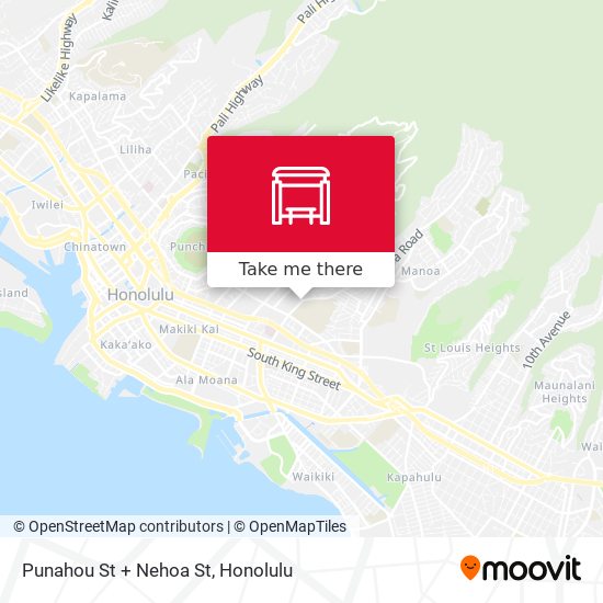 Mapa de Punahou St + Nehoa St
