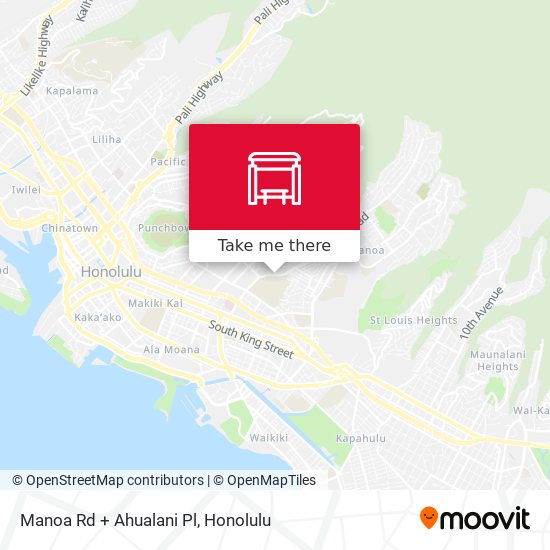 Mapa de Manoa Rd + Ahualani Pl