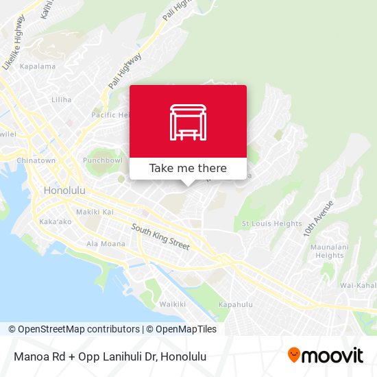 Mapa de Manoa Rd + Opp Lanihuli Dr