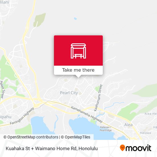 Kuahaka St + Waimano Home Rd map