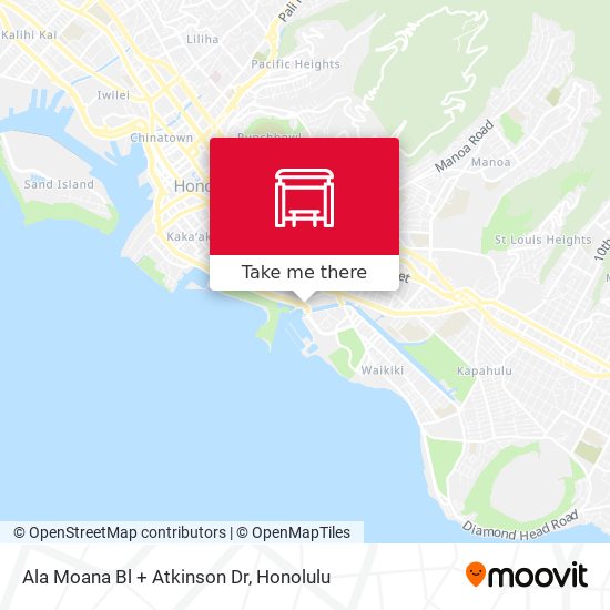 Ala Moana Bl + Atkinson Dr map