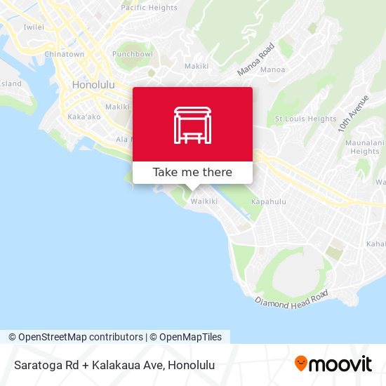 Saratoga Rd + Kalakaua Ave map