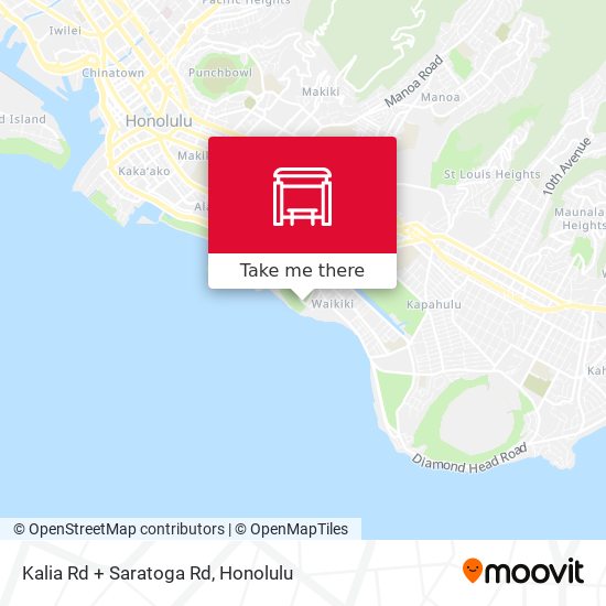 Kalia Rd + Saratoga Rd map