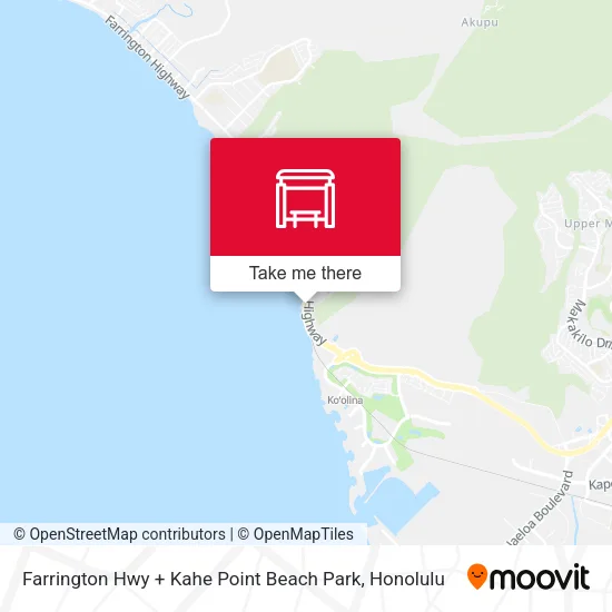 Farrington Hwy + Kahe Point Beach Park map