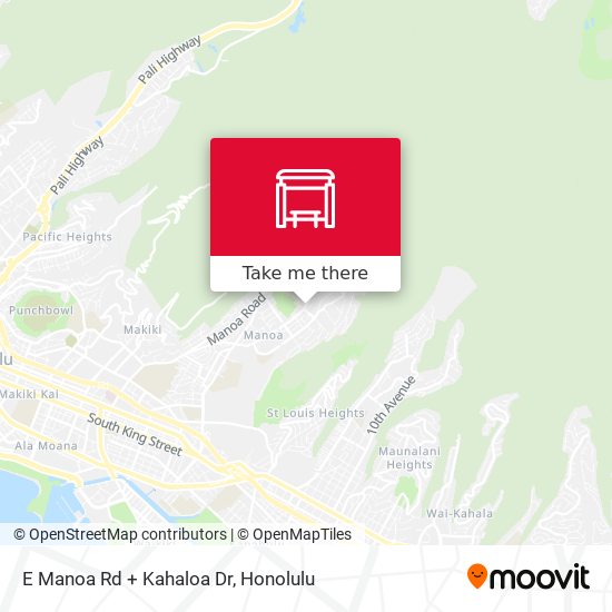 E Manoa Rd + Kahaloa Dr map