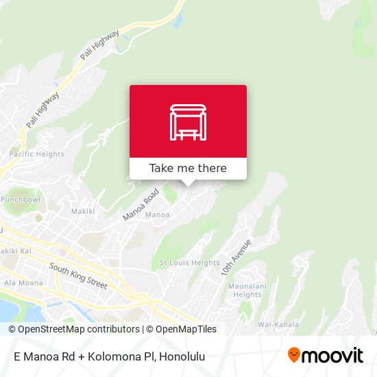 Mapa de E Manoa Rd + Kolomona Pl