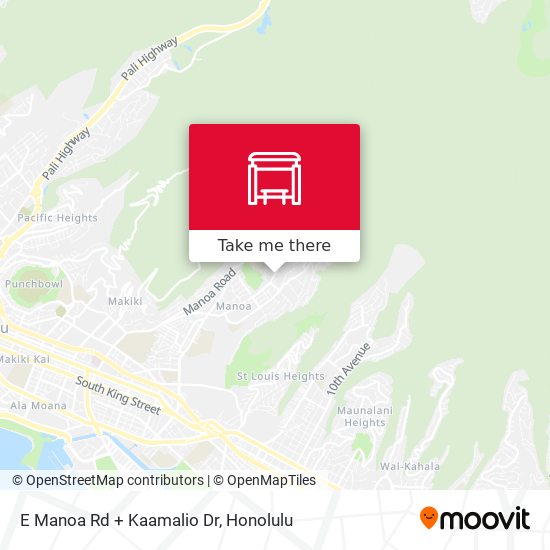 Mapa de E Manoa Rd + Kaamalio Dr