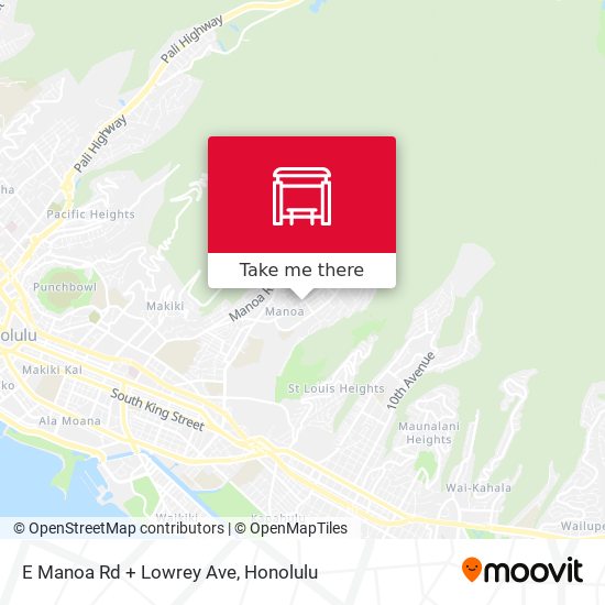 Mapa de E Manoa Rd + Lowrey Ave