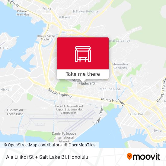 Ala Lilikoi St + Salt Lake Bl map