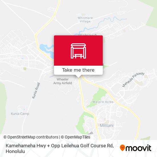 Kamehameha Hwy + Opp Leilehua Golf Course Rd map