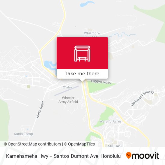 Kamehameha Hwy + Santos Dumont Ave map