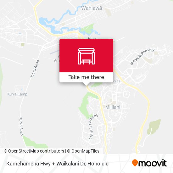Kamehameha Hwy + Waikalani Dr map
