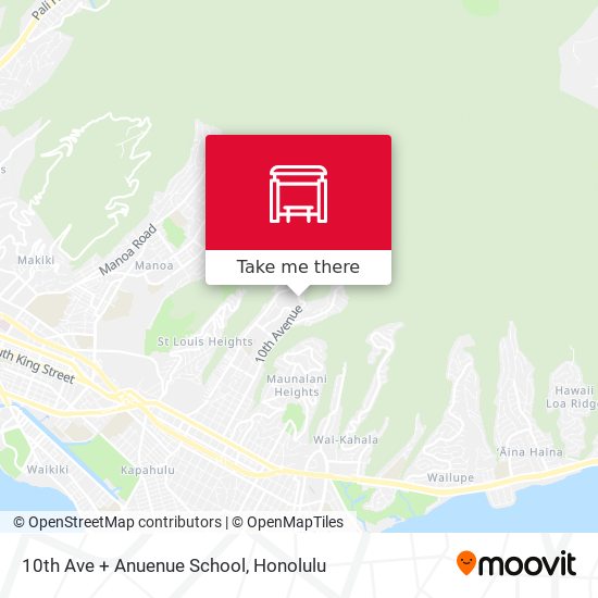 10th Ave + Anuenue School map