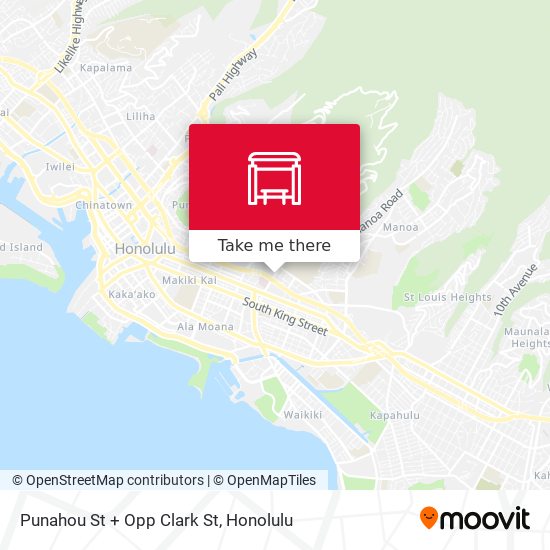 Punahou St + Opp Clark St map