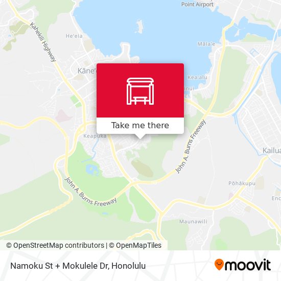 Mapa de Namoku St + Mokulele Dr
