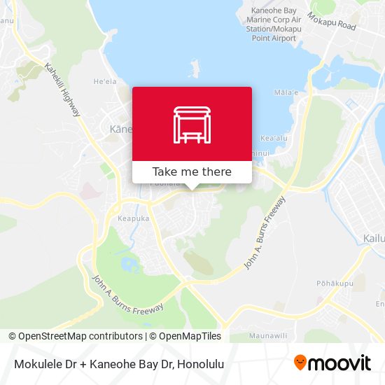 Mokulele Dr + Kaneohe Bay Dr map