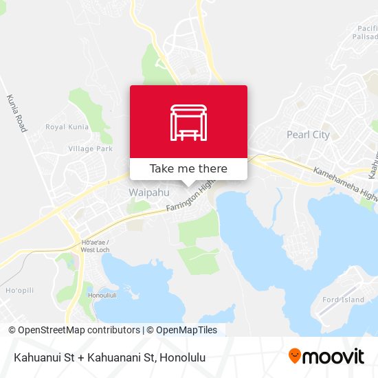 Kahuanui St + Kahuanani St map