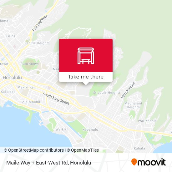 Maile Way + East-West Rd map