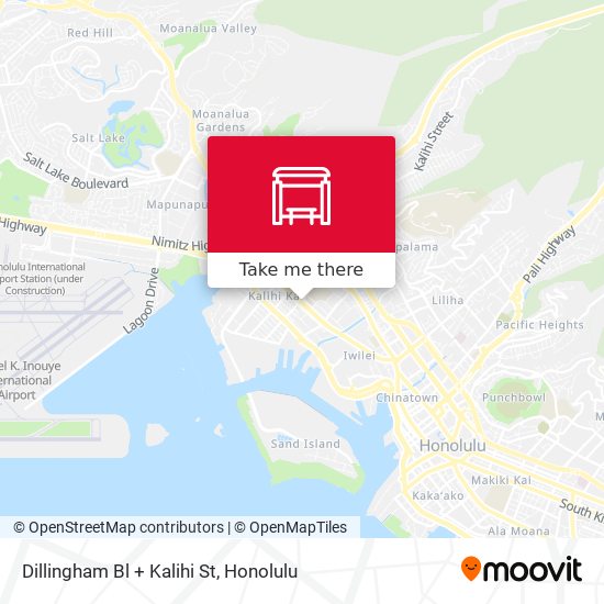 Dillingham Bl + Kalihi St map