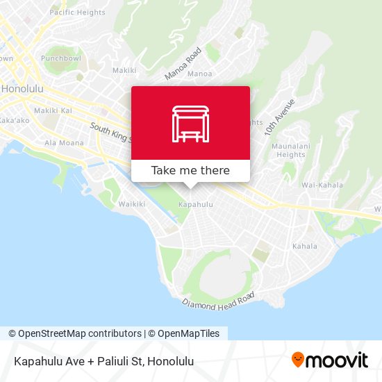 Kapahulu Ave + Paliuli St map
