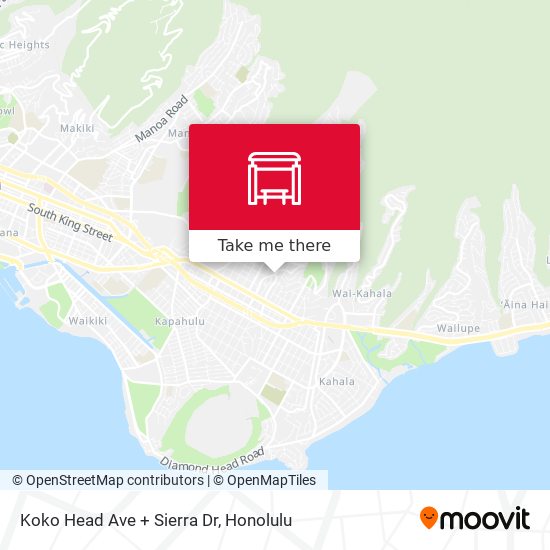 Koko Head Ave + Sierra Dr map