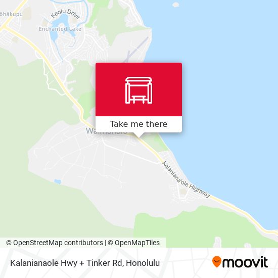 Mapa de Kalanianaole Hwy + Tinker Rd