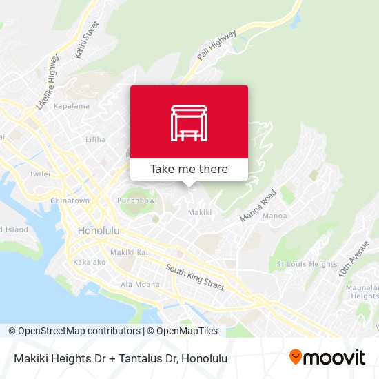 Makiki Heights Dr + Tantalus Dr map