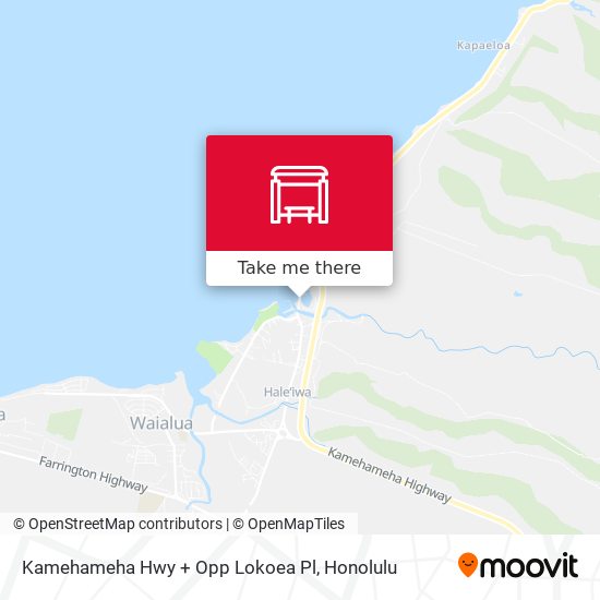 Mapa de Kamehameha Hwy + Opp Lokoea Pl