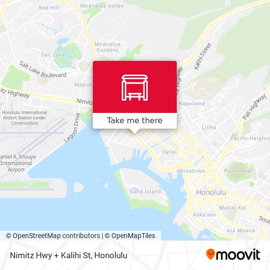 Mapa de Nimitz Hwy + Kalihi St