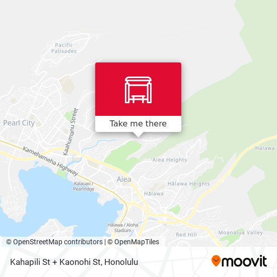 Kahapili St + Kaonohi St map