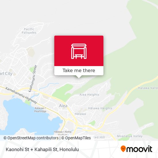 Kaonohi St + Kahapili St map