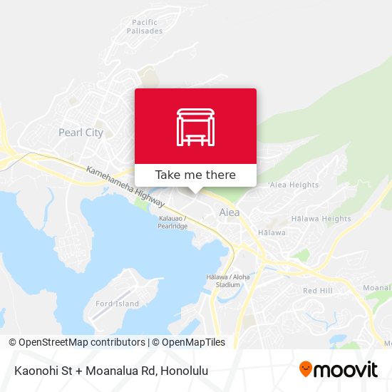 Kaonohi St + Moanalua Rd map
