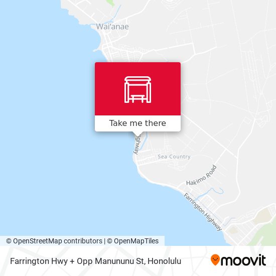 Farrington Hwy + Opp Manununu St map
