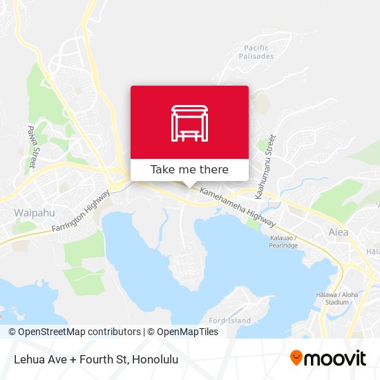 Lehua Ave + Fourth St map