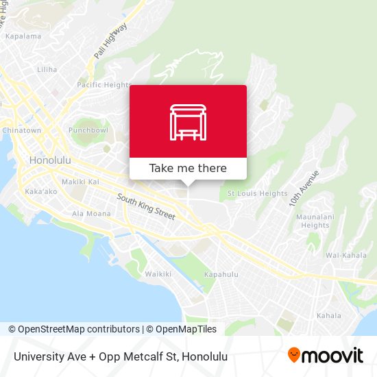 University Ave + Opp Metcalf St map