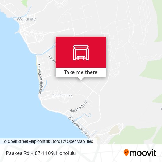 Paakea Rd + 87-1109 map