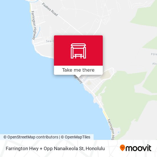 Farrington Hwy + Opp Nanaikeola St map