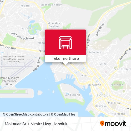 Mapa de Mokauea St + Nimitz Hwy