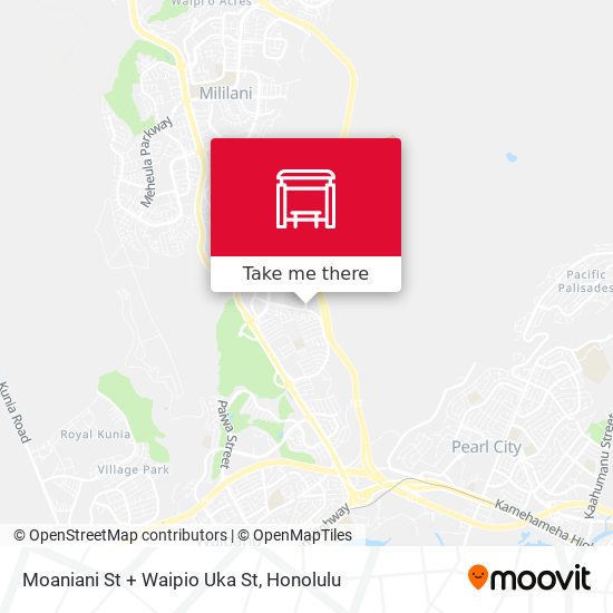 Mapa de Moaniani St + Waipio Uka St