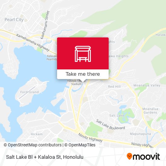 Salt Lake Bl + Kalaloa St map