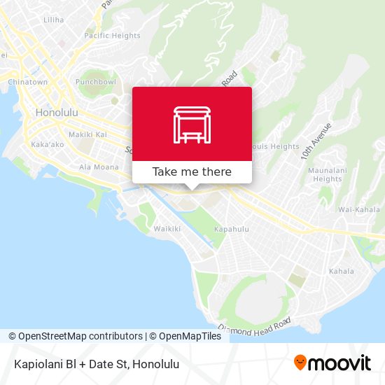 Kapiolani Bl + Date St map