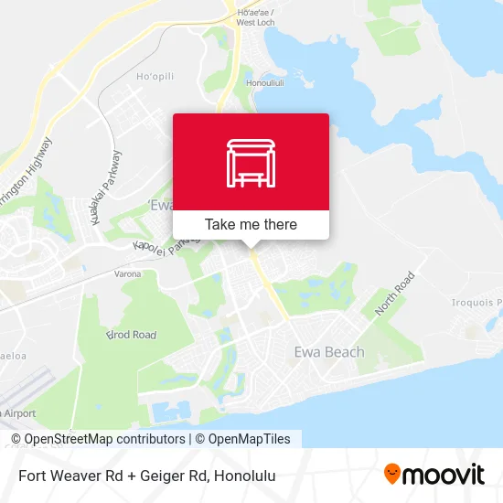 Fort Weaver Rd + Geiger Rd map
