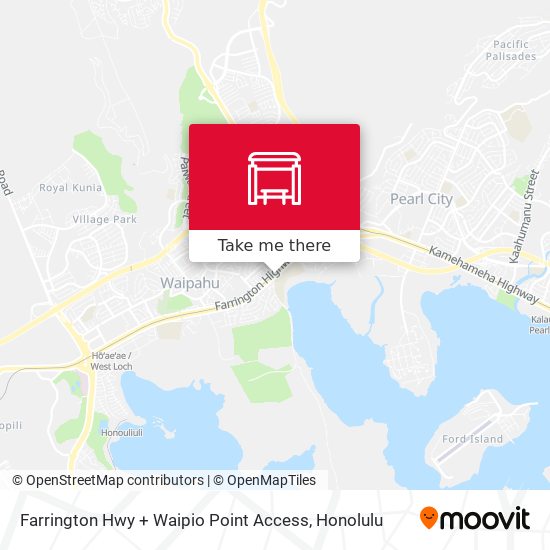 Farrington Hwy + Waipio Point Access map