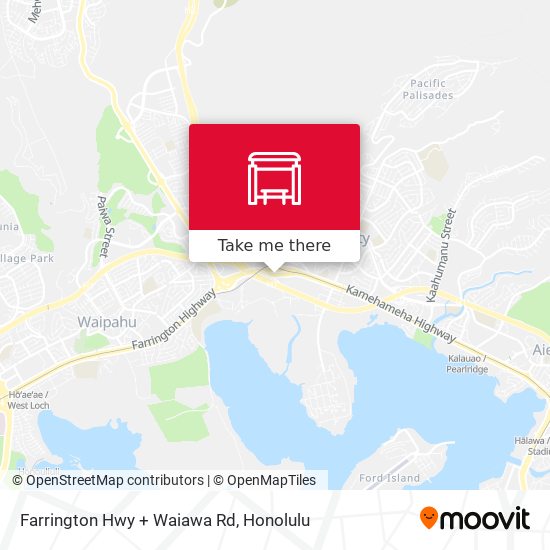 Farrington Hwy + Waiawa Rd map