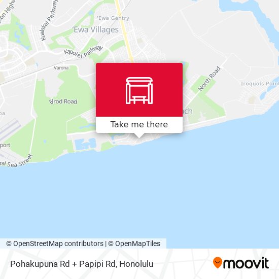 Pohakupuna Rd + Papipi Rd map