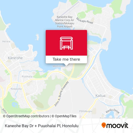 Mapa de Kaneohe Bay Dr + Puuohalai Pl