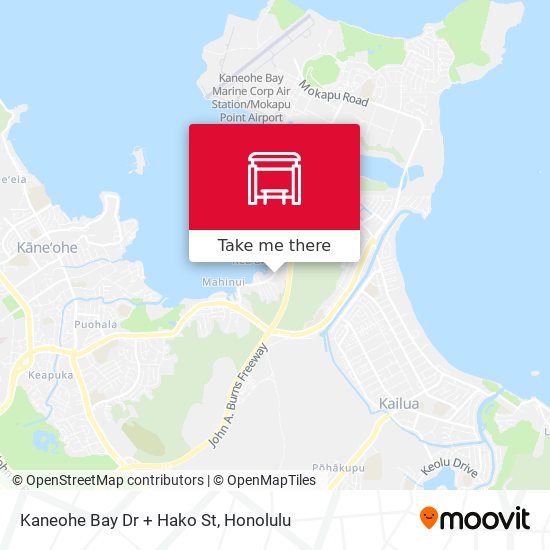 Mapa de Kaneohe Bay Dr + Hako St