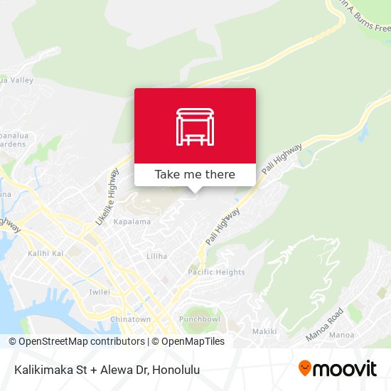 Kalikimaka St + Alewa Dr map